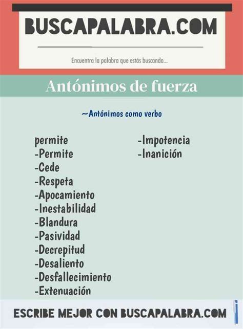 antónimos de fuerza